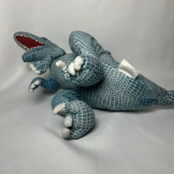 Jurassic Park World Blue Velociraptor Dinosaur Plush Stuffed Animal 14” Raptor - Picture 10 of 10